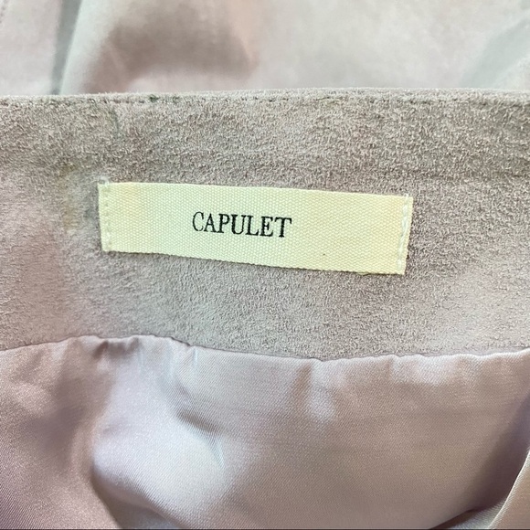 Capulet Sophie Suede A Line Mini Zipper Skirt In Lavender Size XS NWOT - Picture 2 of 6